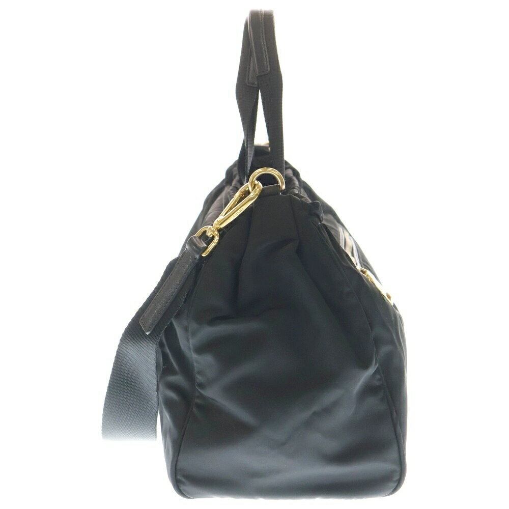 Prada Shoulder Nylon Black Bag RED Handbag - Picture 3 of 6